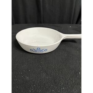 Corning Ware Blue Cornflower Design Long 3.5" Handle 6.5" Pan  Blue & White